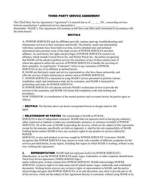 Tri Party Agreement Template Tri Party Agreement Template
