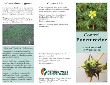 Contact Us - Washington State Noxious Weed Control Board