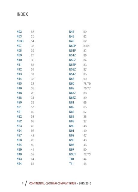 Continental Clothing Katalog 2015