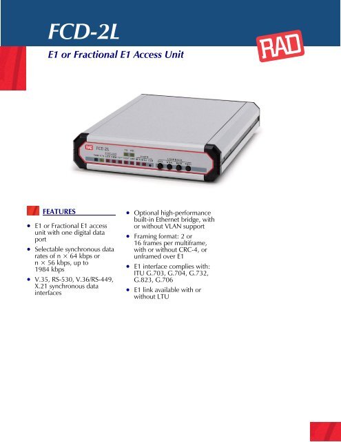 FCD-2L - RAD Data Communications