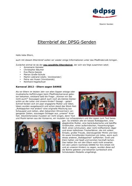 Elternbrief 1-2012 - DPSG Senden