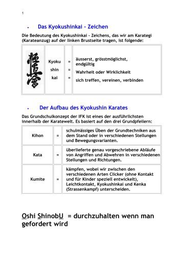 Das Kyokushinkai - Zeichen - IFK - Switzerland Kyokushinkai