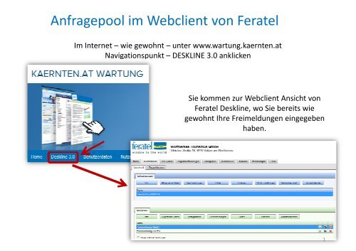 Anfragepool im Webclient von Feratel