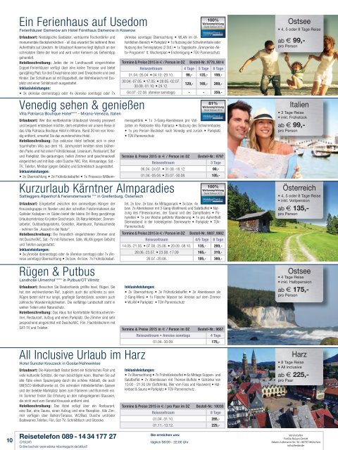 EDEKA Reisemagazin Reiselust April 2015