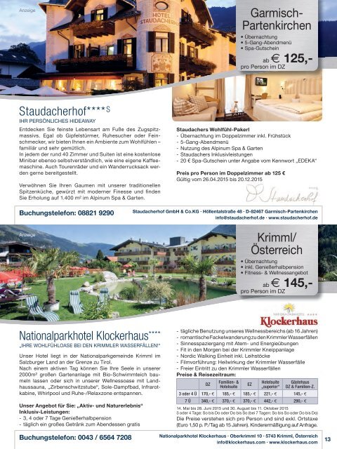 EDEKA Reisemagazin Reiselust April 2015