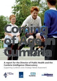 Coming of age in Cumbria - North West Public Health Observatory
