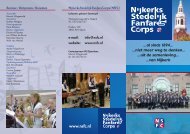 Informatiefolder NSFC - Nijkerks Stedelijk Fanfare Corps