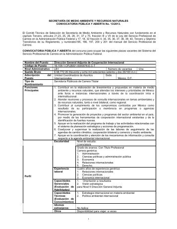 Convocatoria 13/2013 - E-learning - SEMARNAT - DGDHO