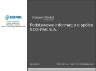 Podstawowe informacje o spółce SCO-PAK S.A. - wseie