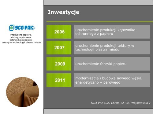 Podstawowe informacje o spółce SCO-PAK S.A. - wseie