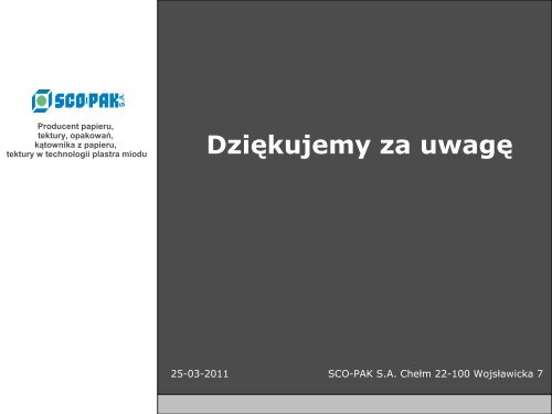 Podstawowe informacje o spółce SCO-PAK S.A. - wseie