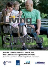Living Well in Cumbria - North West Public Health Observatory