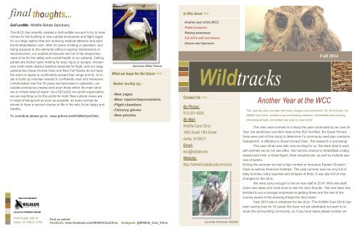 Wildtracks Spring 2015 Edition