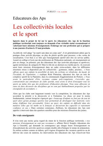 Les collectivitÃ©s locales et le sport - CGT Services publics
