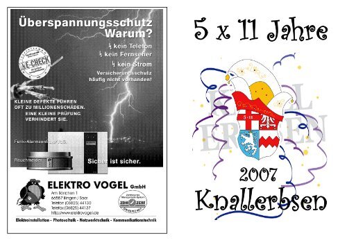 5 x 11 Jahre - KV Karnevalsverein Knallerbsen e.V.