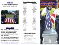 McChord Field Honor Guard brochure