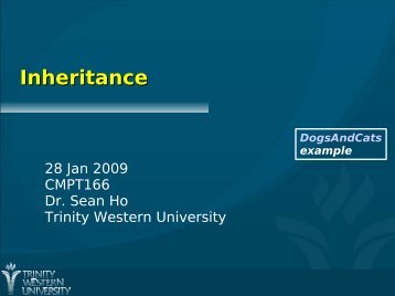 Inheritance and polymorphism