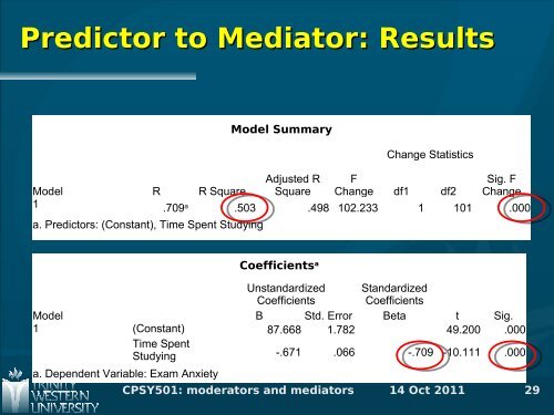 Moderators and Mediators