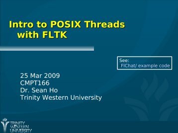 Intro to POSIX Threads with FLTK