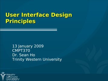 UI/HCI Design Issues