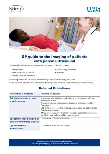 GP guide for pelvic ultrasound - InHealth Group