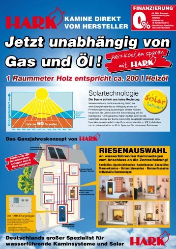 Mit Warmwasserheizeinsatz zum Anschluss an die Zentralheizung