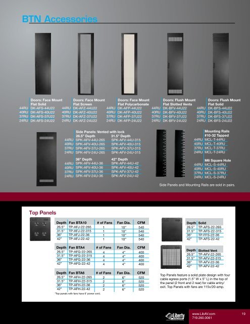 Installers Choice Rack Catalog - Liberty AV Solutions