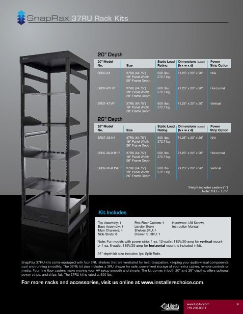 Installers Choice Rack Catalog - Liberty AV Solutions