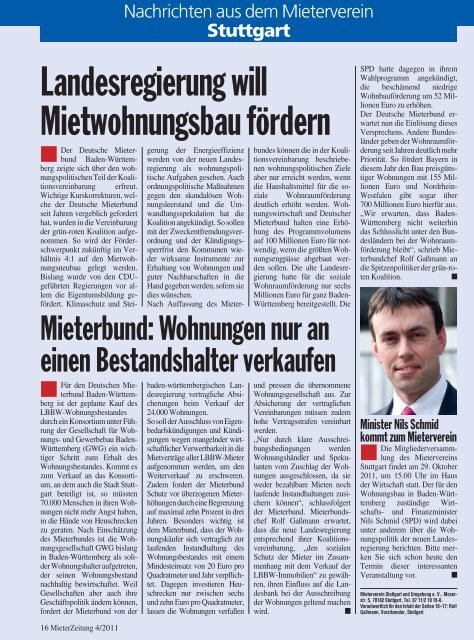 Stuttgart Deutscher Mieterbund