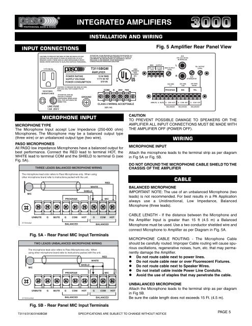 Manuals - Paso Sound Products