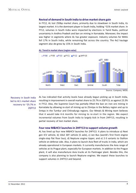 Revving up! Ashok Leyland - Motilal Oswal