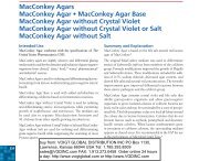 MacConkey Agars MacConkey Agar â¢ MacConkey Agar Base ...