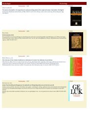 Psychologie Psychology - Antiquariaat Clio / Cliobook