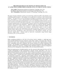 PRELIMINARY RESULTS OF TESTING ON THE DYNAMICS OF AN ...