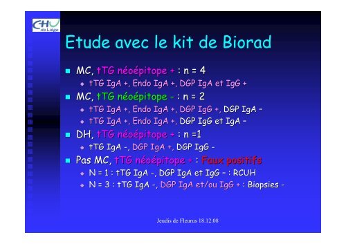 Marqueurs sérologiques de la maladie coeliaque - Les Jeudis de ...