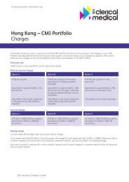 Hong Kong â CMI Portfolio Charges - Clerical Medical