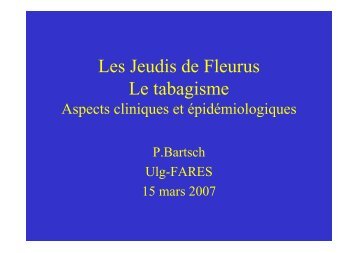 Tabagisme - Les Jeudis de Fleurus