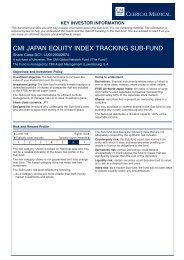 CMI JAPAN EQUITY INDEX TRACKING SUB-FUND - Clerical Medical