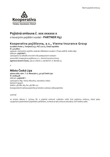 NÃ¡vrh PS_havarinÃ­ pojiÅ¡tÄnÃ­ Kooperativa.pdf - MÄsto ÄeskÃ¡ LÃ­pa