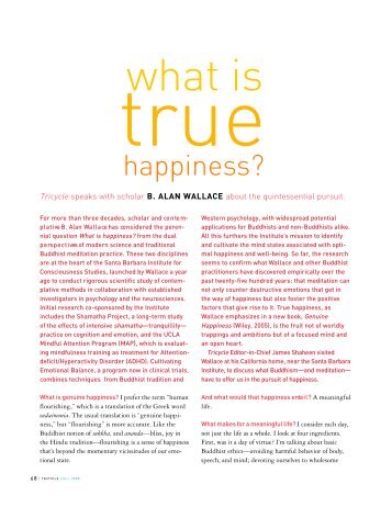 True happiness - B. Alan Wallace