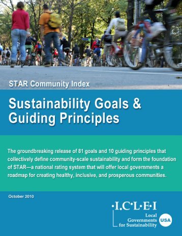 STAR Community Index: Sustainability Goals and Guiding Principles