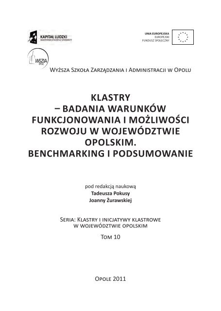 Klastry – BADANIA WARUNKÓW FUNKCJONOWANIA I ...