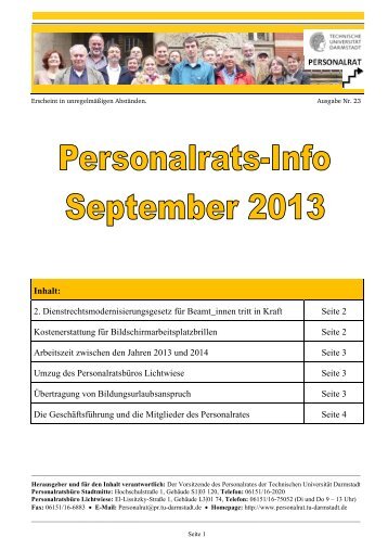 Personalrats-Info September 2013