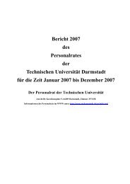 TÃ¤tigkeitsbericht 2007 - Personalrat - Technische UniversitÃ¤t ...