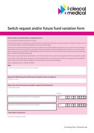 Switch request and/or future fund variation form - Clerical Medical