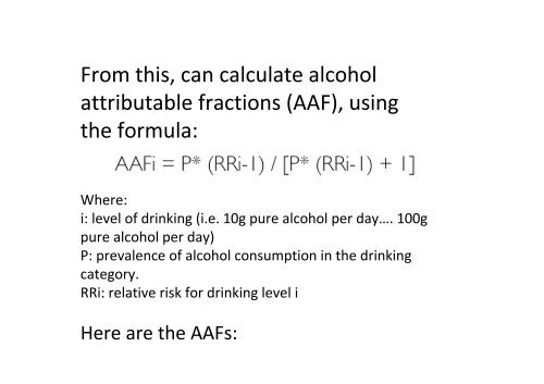 Risk of alcohol Peter Anderson MD, MPH, PhD, FRCP Zurich, 4 May ...