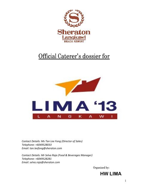 Official Caterer's dossier for - LIMA'13 - Langkawi International ...