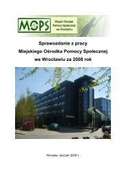 Sprawozdanie z pracy Miejskiego OÅ›rodka Pomocy ... - MOPS