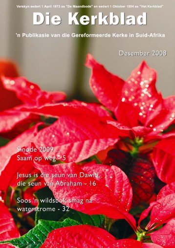Desember 2008 - Die Gereformeerde Kerke in Suid-Afrika
