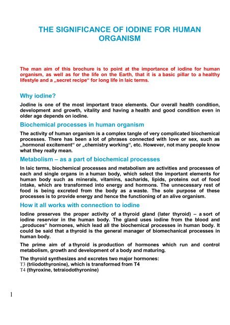 importance of iodine